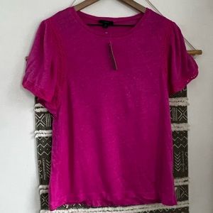 New j crew blouse size M color pink 100 %linnen
